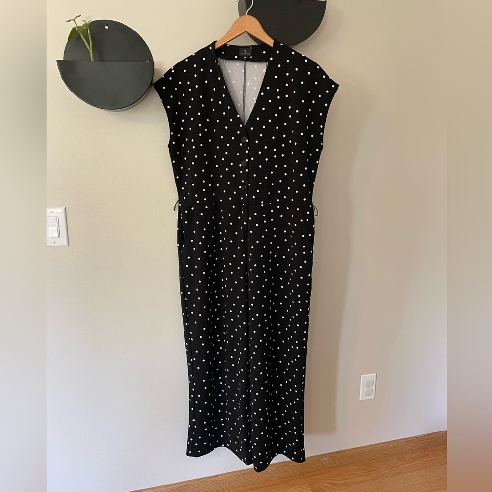 Worthington Women’s Wide Leg Polka Dot Jumpsuit Size 14